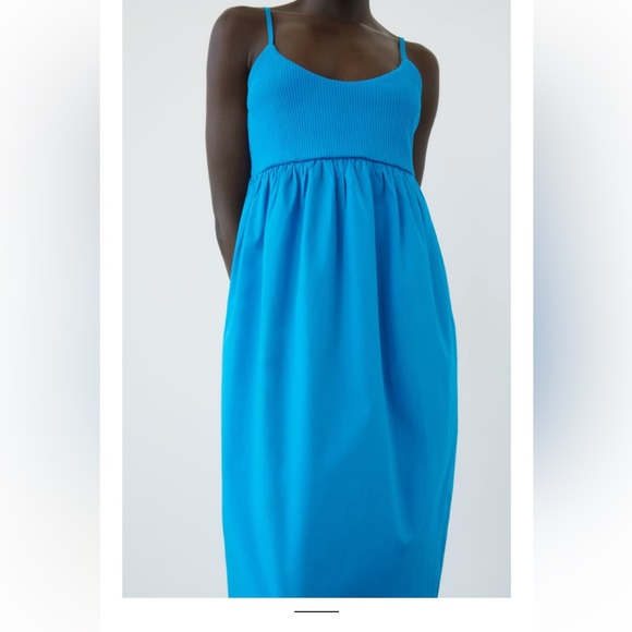 Zara DRESS WITH RIBBED TRIM - Picture 4 of 8